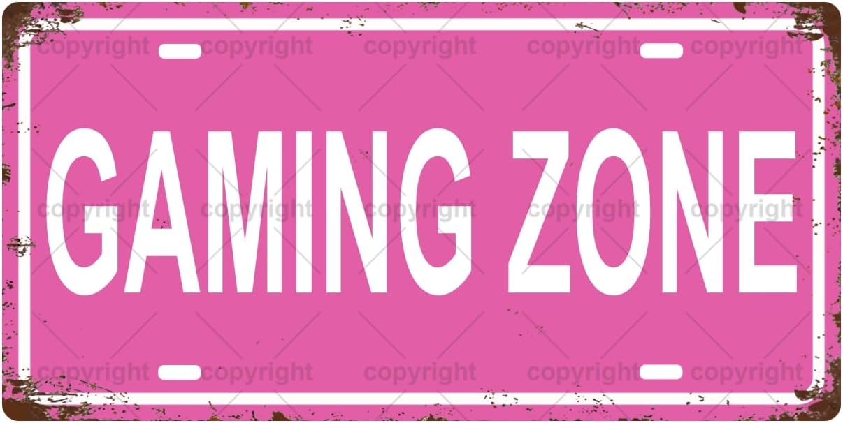 GAMING ZONE Space Vintage Metal Tin Sign, License Plate, Home Decor, Room Decor, Wall Decor, Bathroom Decor, Bar Decor, Cafe Decor, Garage Decor, 12 x 6 Inch