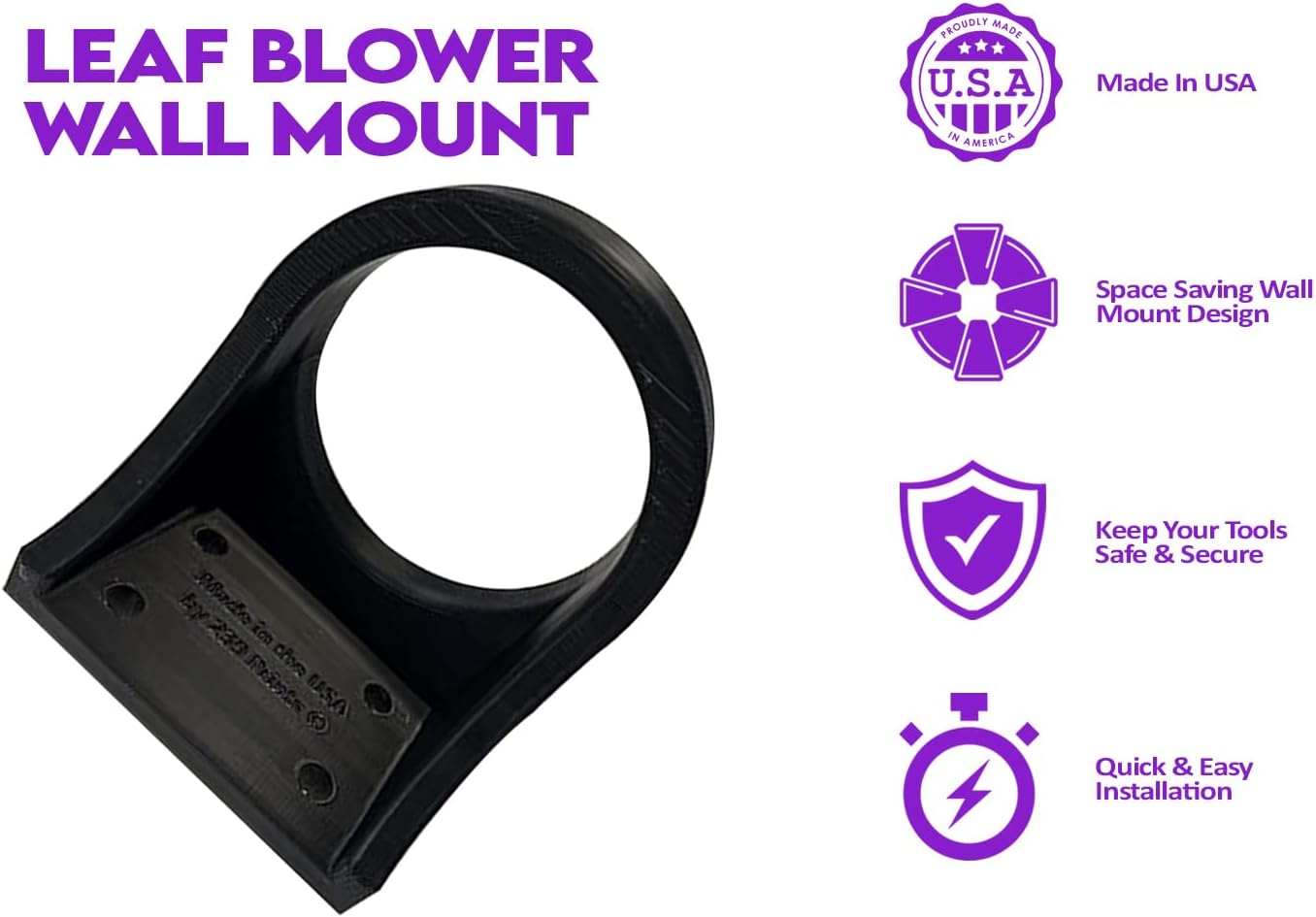 Wall Mount Hanger for Leaf Blower, Blower Rack for Milwaukee, Ryobi, Dewalt, Craftsman, Stihl Blowers,makita Leaf Blower Holder, Blower Storage Rack for Garage Organization