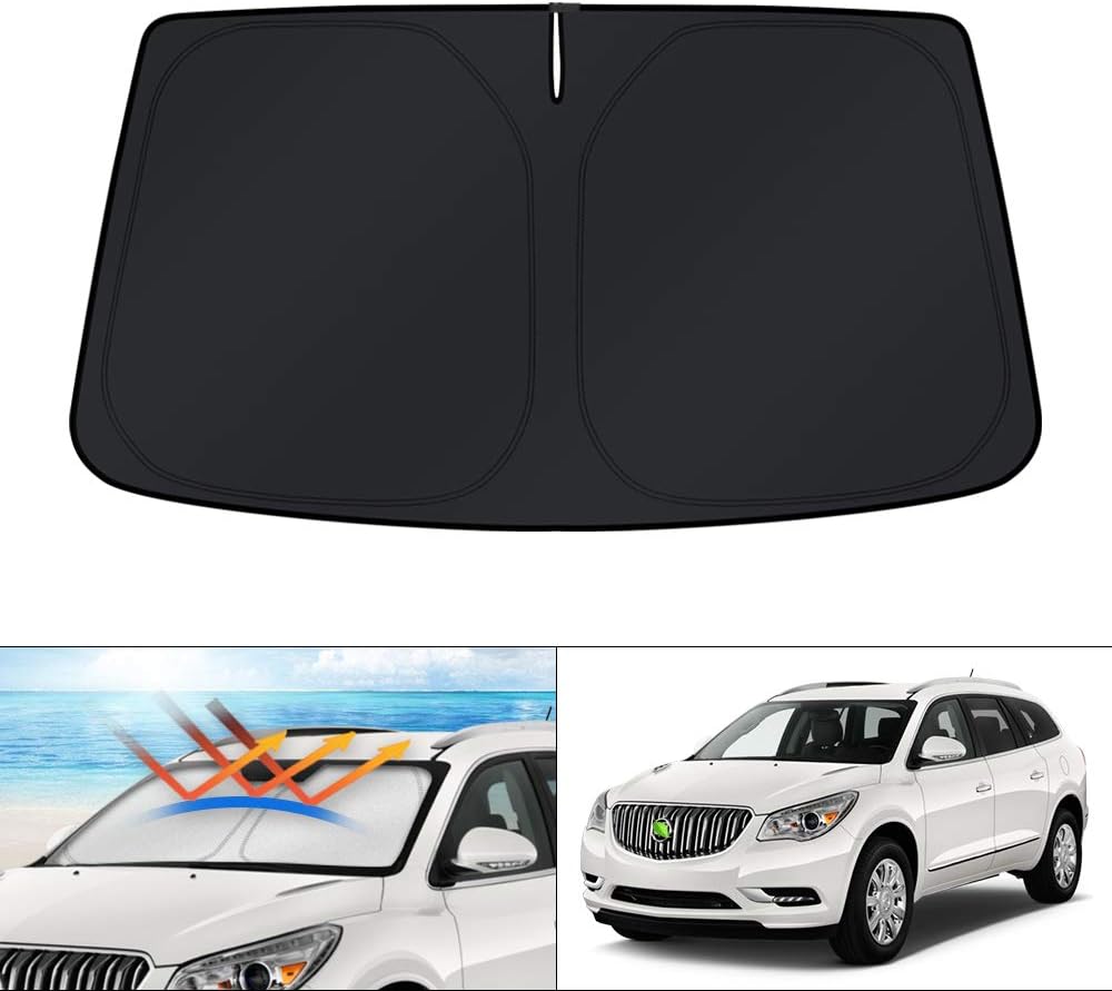 KUST Windshield Sun Shade for 2010-2017 Buick Enclave Accessories Custom Fit Sunshade Foldable Window Sun Visor Protector Blocks UV Rays Keep Your Car Cooler