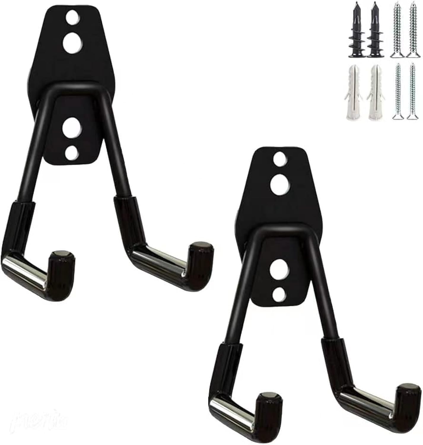 SMARTOLOGY Heavy-Duty Utility Hooks, Wall Hanger, Small 2 Pack, 3 inch Long 2.5 inch Wide, for Garage, Indoor and Outdoor, Ladder Hanger Accessories