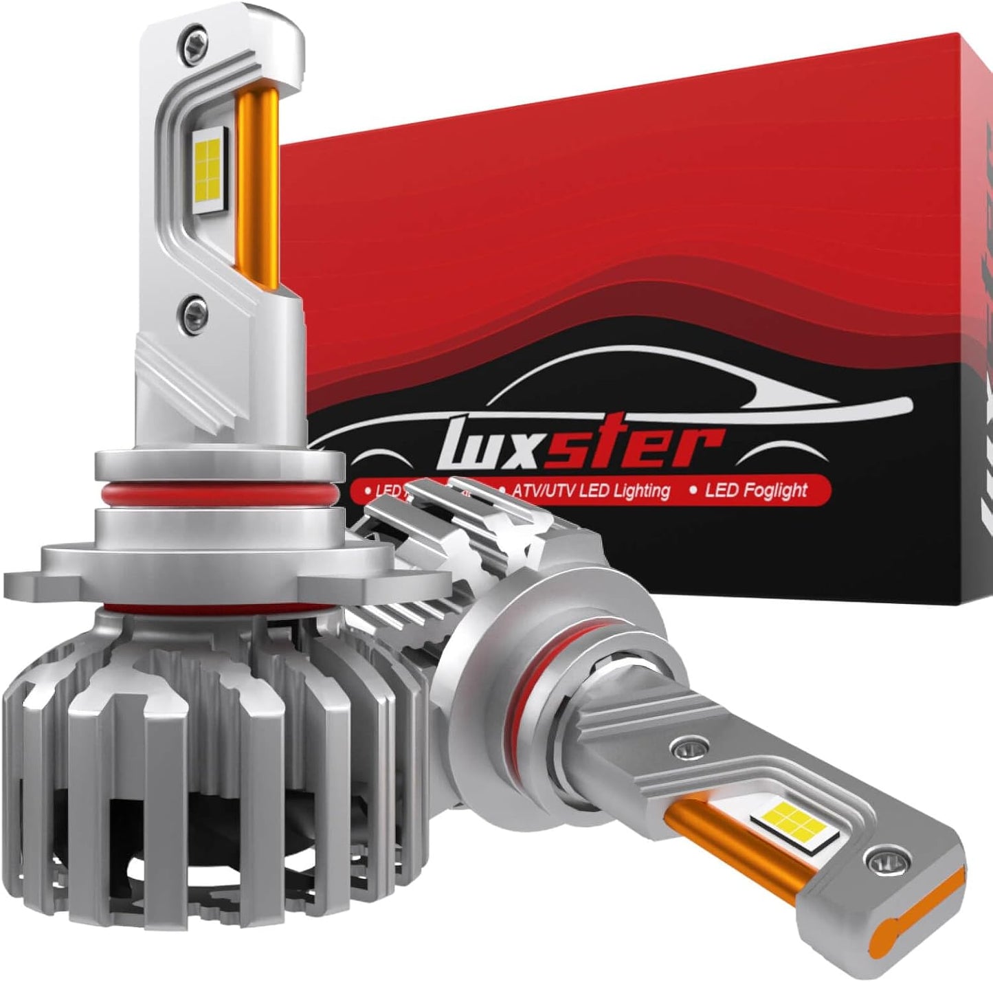 LUXSTER HolyKnight 9006 HB4 30000LM LED Light Bulbs, Foglight Bulbs, Super Bright, 6000K Cool White, Pack of 2