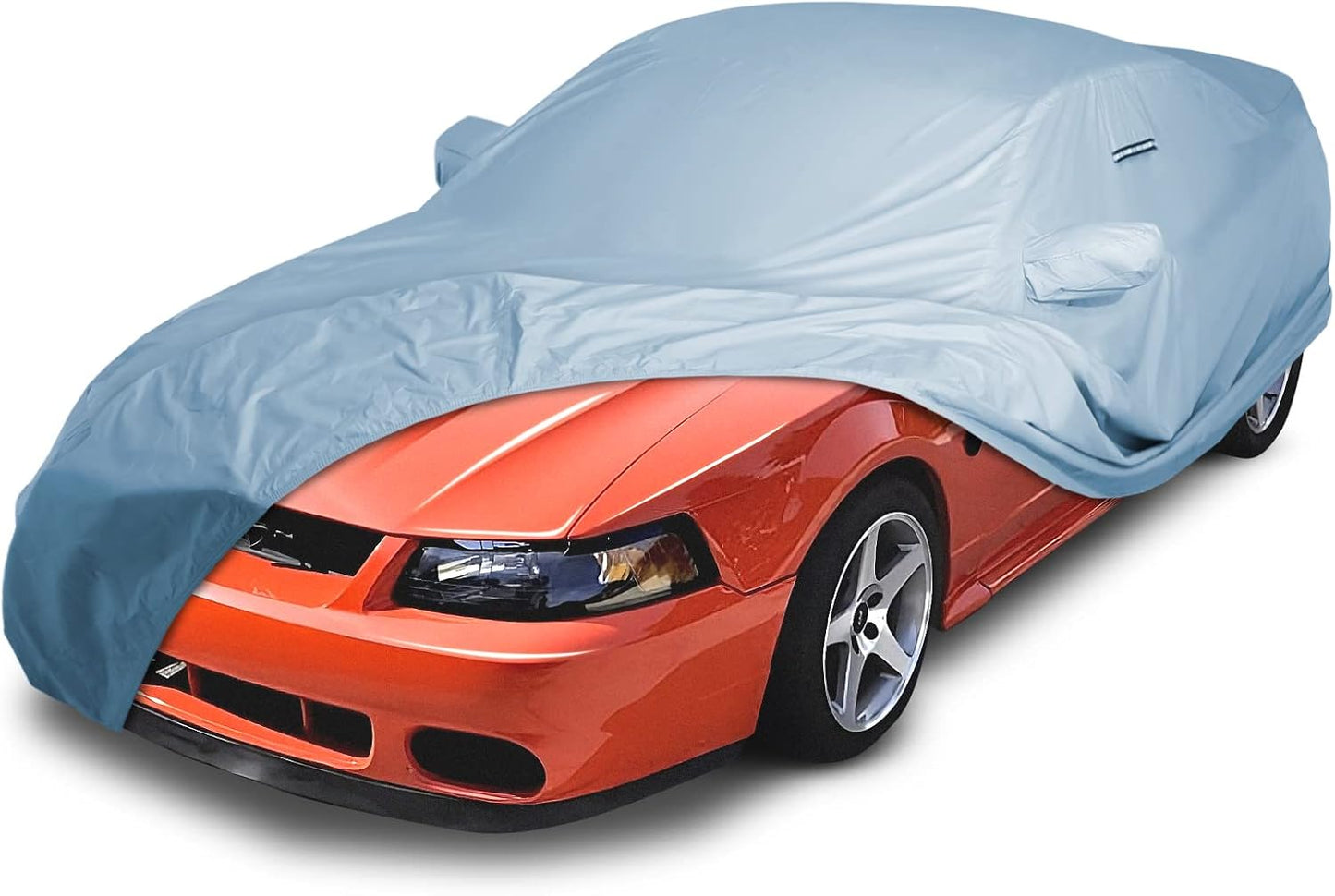 iCarCover Custom Car Cover Compatible with Mustang GT 1979-2004, Waterproof All Weather Rain Snow UV Sun Protector Full Exterior Indoor Outdoor Car Covers, 1-Tone (Solid Gray)