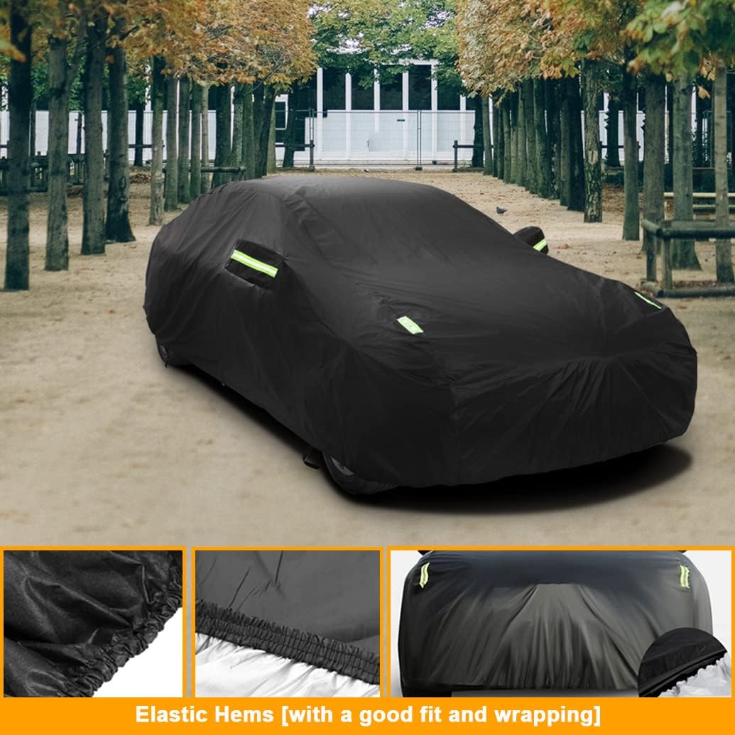 Car Cover Compatible with Mercedes-Benz GLE 2015-2025, ML 2006-2015, AMG GLE Coupe SUV, Waterproof All Weather Covers with Cotton Lining for GLE 350 400 450 500 550, Outdoor Rain Sun Snow Cover