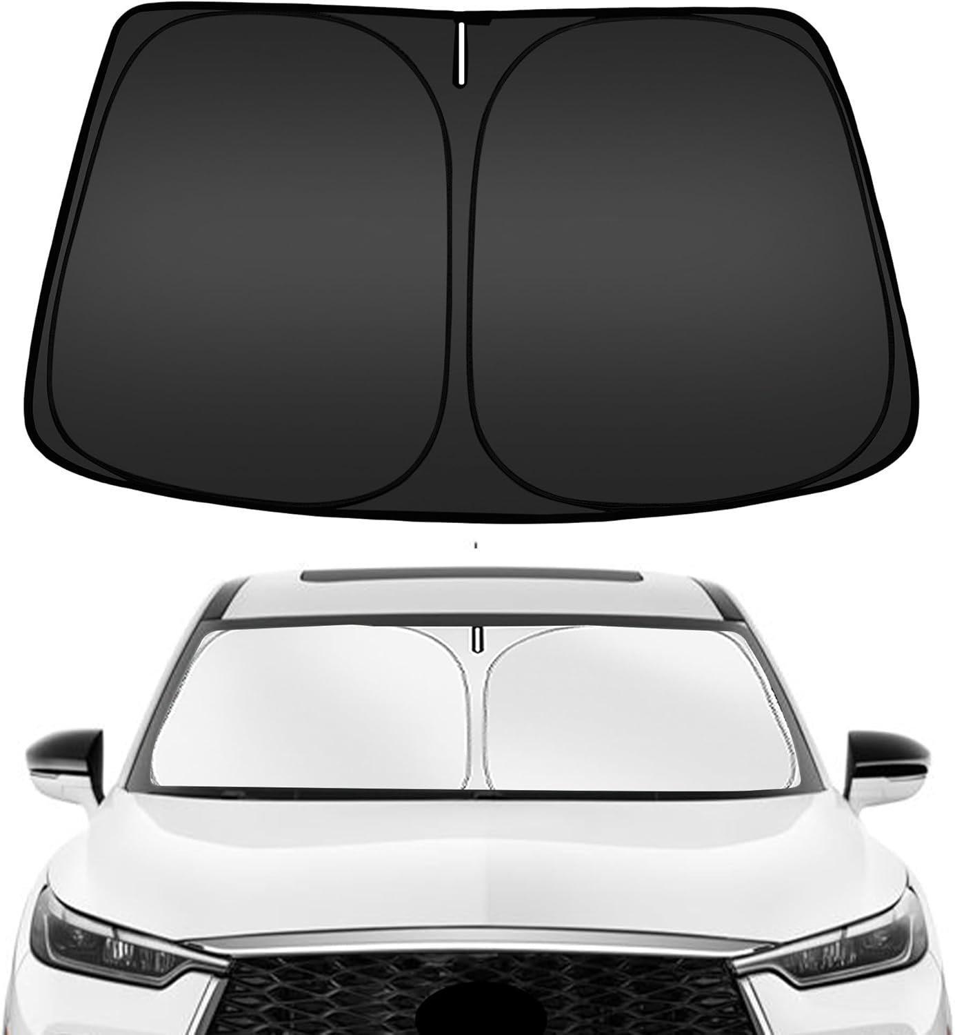 ARISMOTOR Windshield Sun Shade for Infiniti QX60 2022-2025, Custom Fit Foldable Front Window Sunshade Sun Visor Protector, Block UV Rays Keep Your Car Cooler