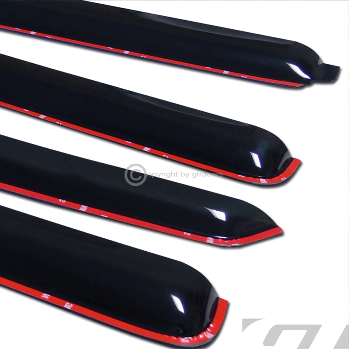 in Channel Window Deflector Sun/Rain/Wind Guards Smoke Window Visors 4Pc Set 2002-2006 Compatible with Chevy Trailblazer EXT/GMC Envoy XL/XUV Models