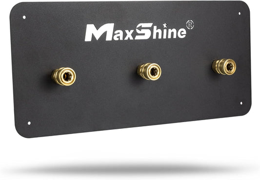 Maxshine Universal Foam Cannon Holder – Wall-Mounted Organizer for Garage & Mobile Detailing – Holds 3 Foam Cannons & Spray Bottles – Compatible with 1/4” Quick Connect