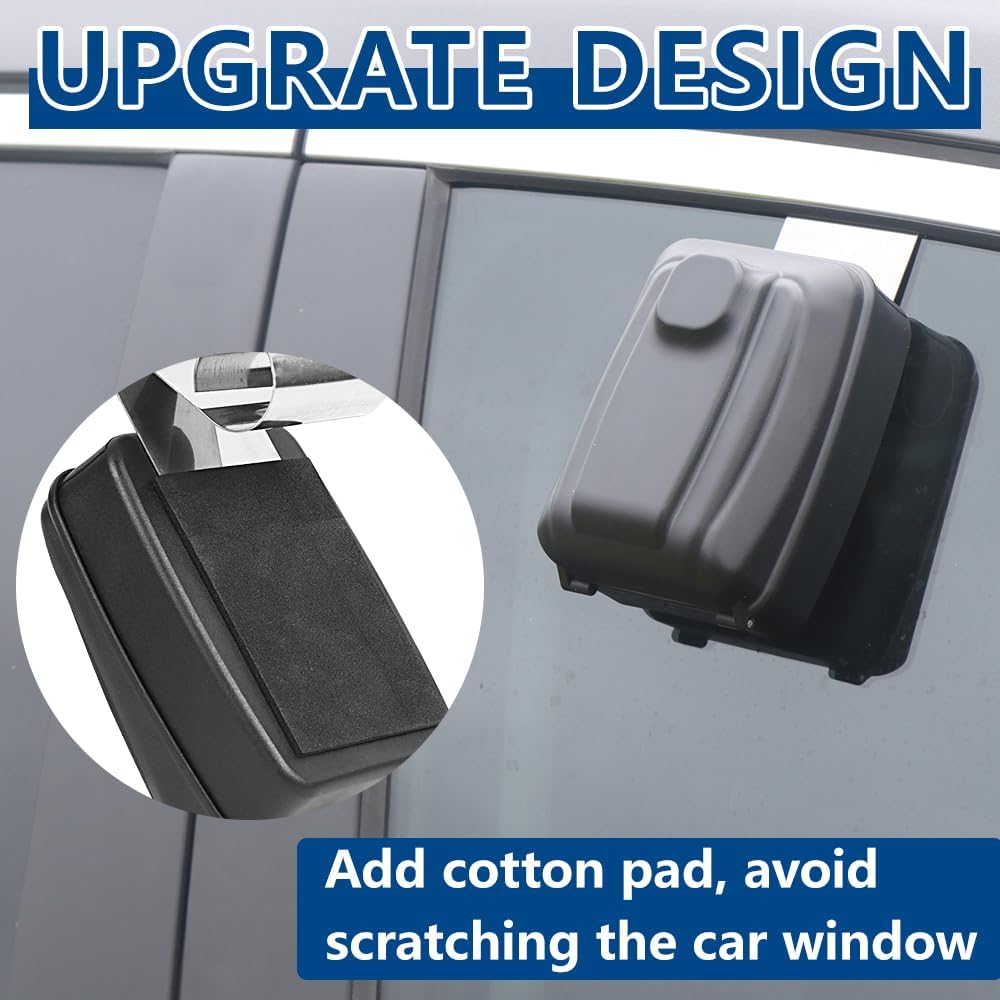 Car Window Lock Box for Turo, Portable Lockbox for Car Keys with Key Labeling Tag, Car Key Lock Box Fit for Ride Share, Turo, GetAround, Large Capacity, Protective Cover, Weather Protection
