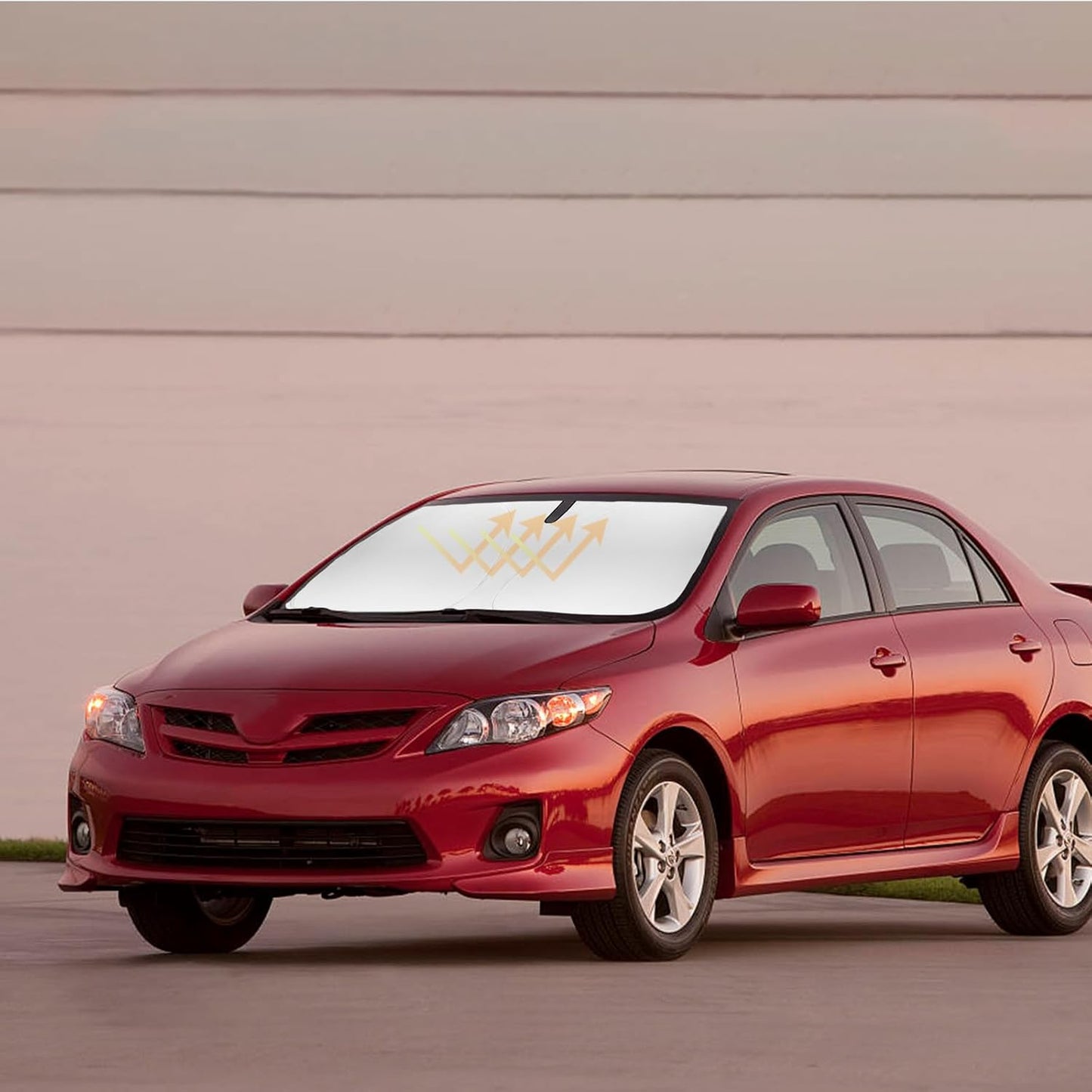 Sun Shade for Toyota Corolla Windshield Sunshades Cover Custom Fit 2009-2013 Corolla L LS LE ECO XLE SE XSE Sedan Accessories Front Window Shields Sun Visor Protector Blocks UV Rays & Heat Damage