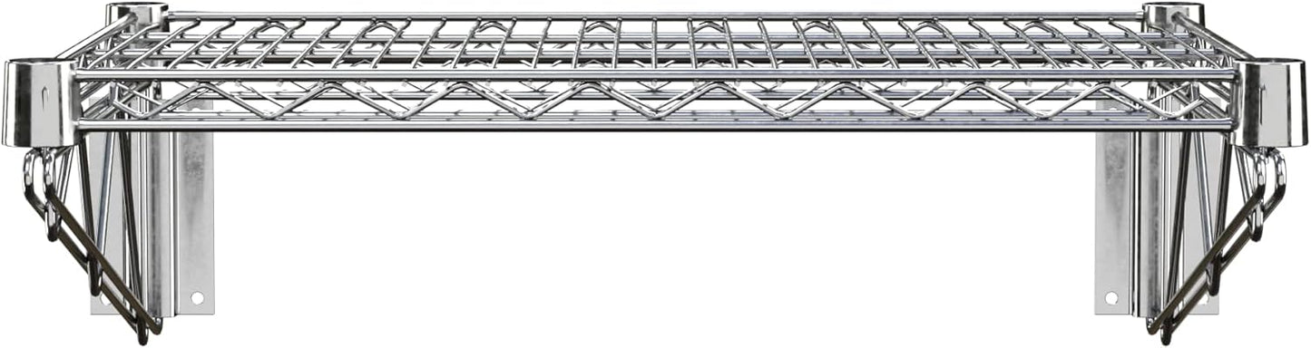 18" x 24" Chrome Wire Wall Mount Shelf