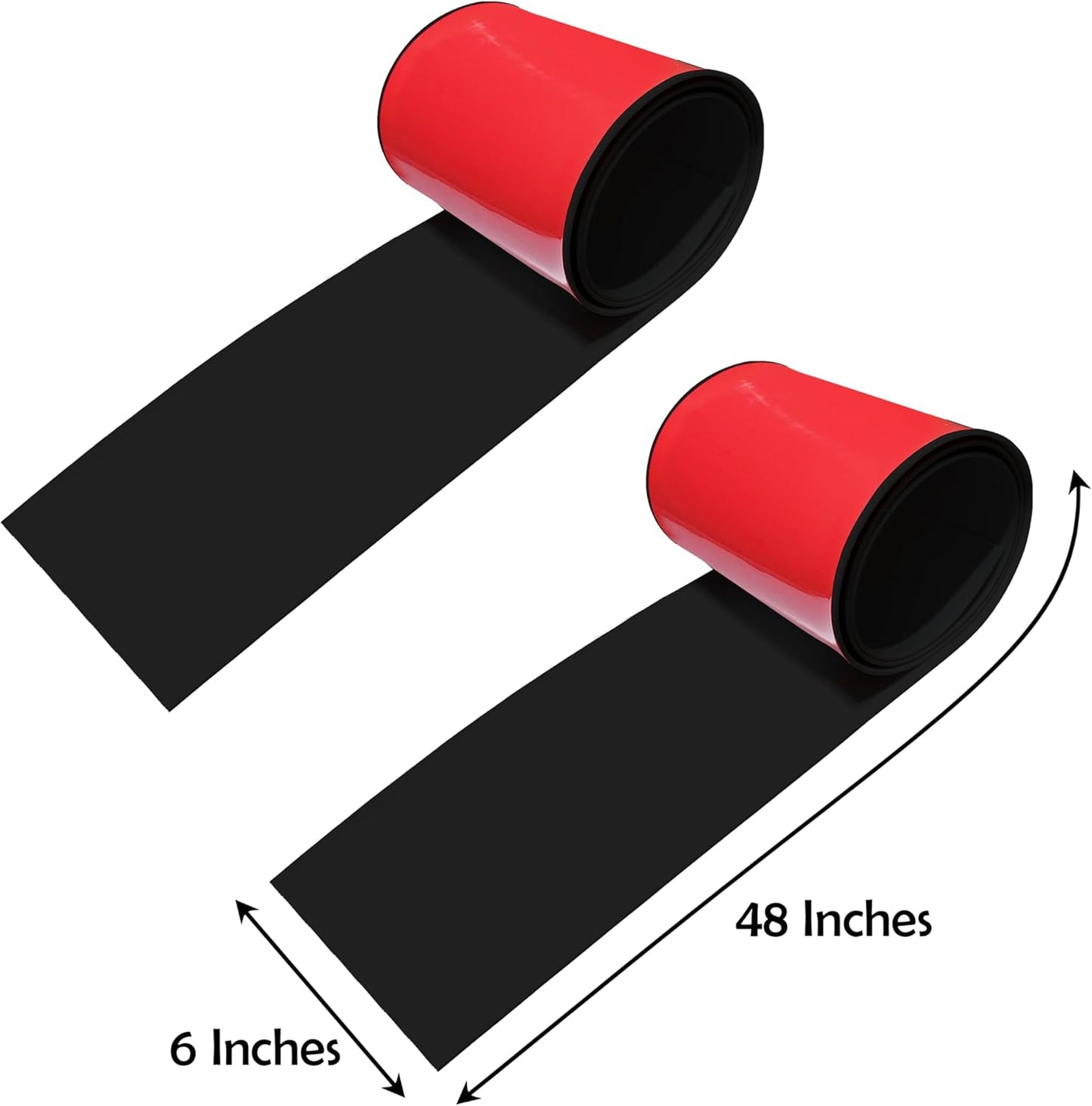 Rubber Bond Garage Wall Protectors - 6x48 Inches 2 Pack Strong Self-Adhesive Rubber Bumper Protectors for Garage Walls - Anti-Scratch and Waterproof Garage Wall Protector for Car Doors (Black)
