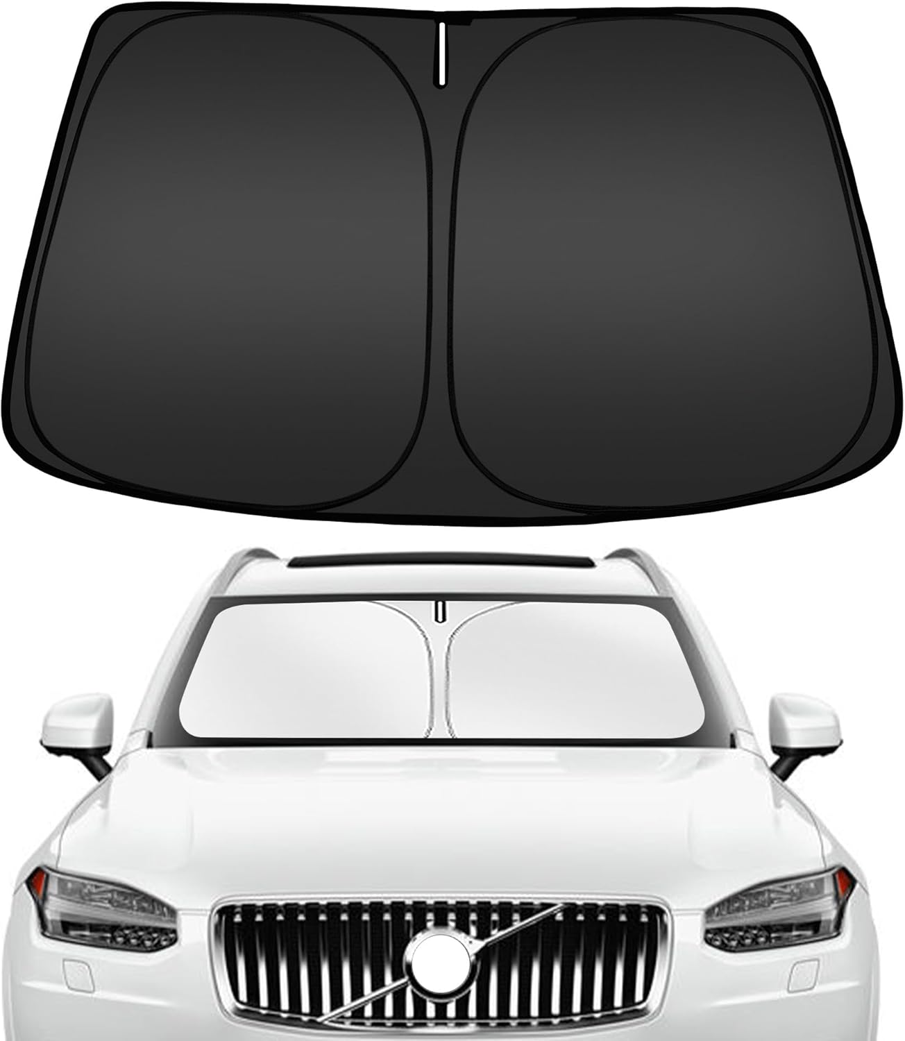 ARISMOTOR Windshield Sun Shade for Volvo XC90 2016-2025 2026, Custom Fit Foldable Front Window Sunshade Sun Visor Protector, Block UV Rays Keep Your Car Cooler