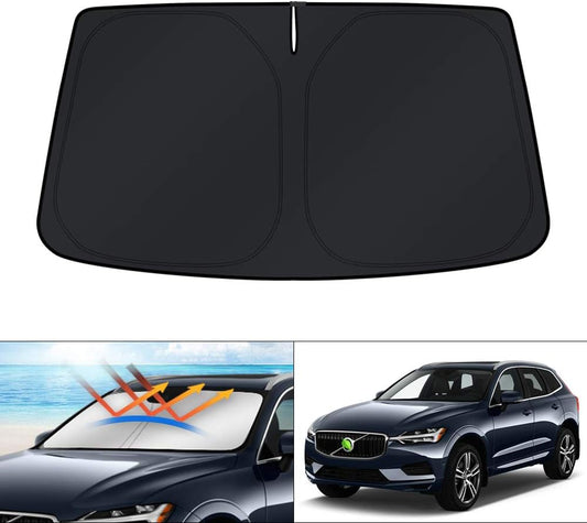 KUST Custom Fit Windshield Sun Shade for 2018-2025 2026 Volvo XC60 Accessories Sunshade Window Sun Visor Protector Foldable Blocks UV Rays Keep Your Car Cooler
