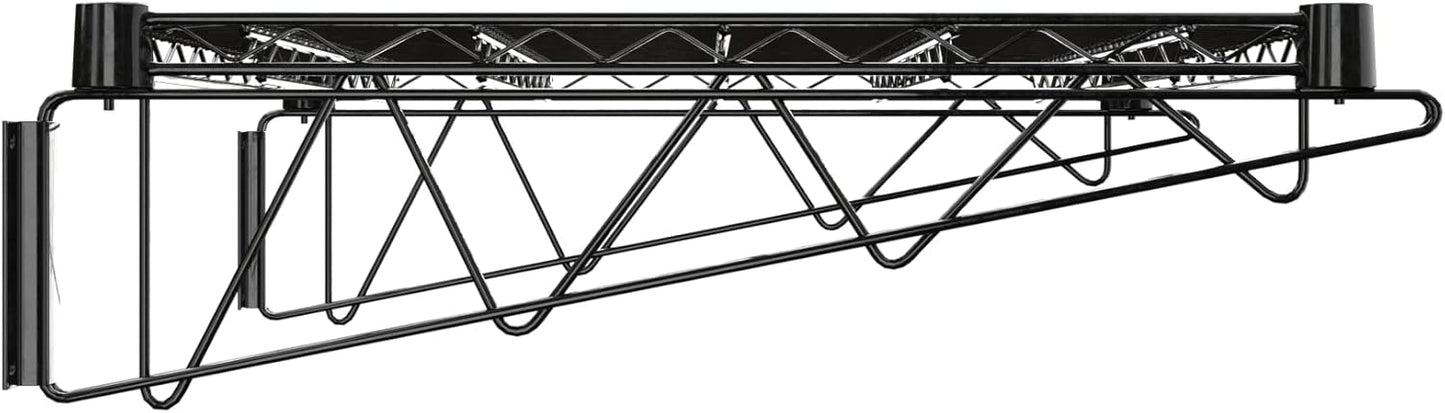 24" x 24" Black Epoxy Wire Wall Mount Shelf