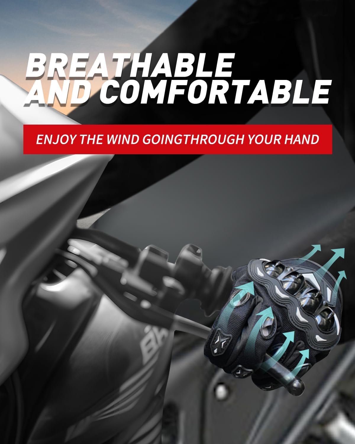 Motorcycle Gloves,Touchscreen Motorbike Gloves with Hard Knuckle Tactical Gloves Riding Gloves Anti-Slip Airsoft Gloves