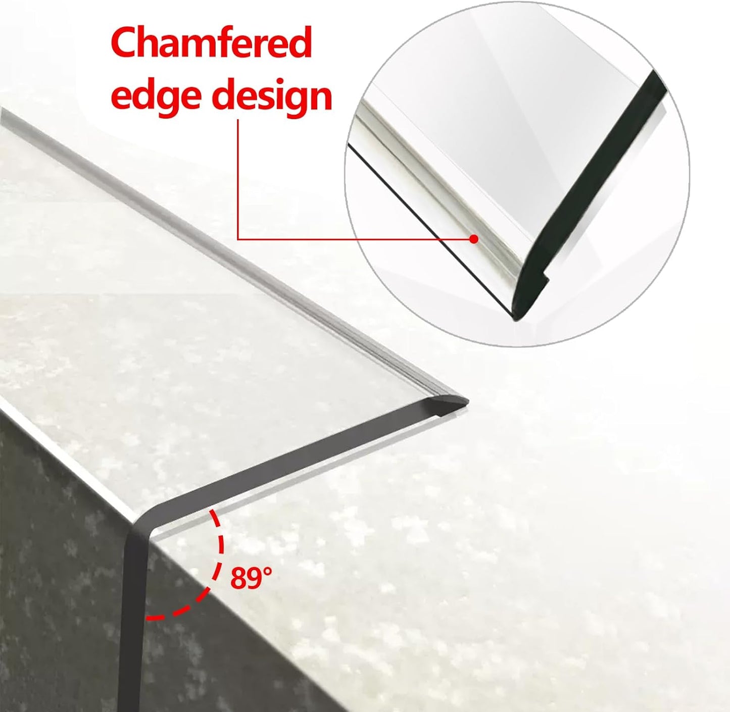 Wall Corner Protector - 2PCS, 16"x1.18" - Self Adhesive Clear Corner Protectors for Walls, Cabinet Doors, Edge Protector Trim; Easy to Install Corner Guards for Walls (40.6cm x 3cm)