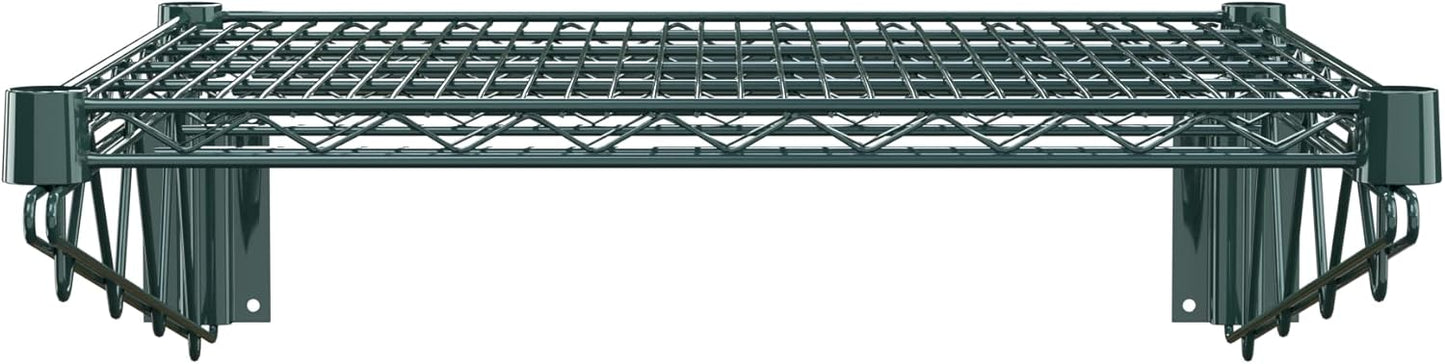 24" x 24" Green Epoxy Wire Wall Mount Shelf