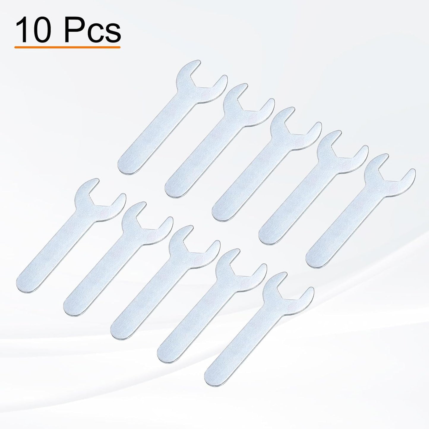 HARFINGTON 10pcs Small Wrench 13x70x1.5mm Metric U-Shaped Single Open Ended Spanner Super Thin Flat Head Galvanizing Wrench for Automotive Repair Furniture Assembly