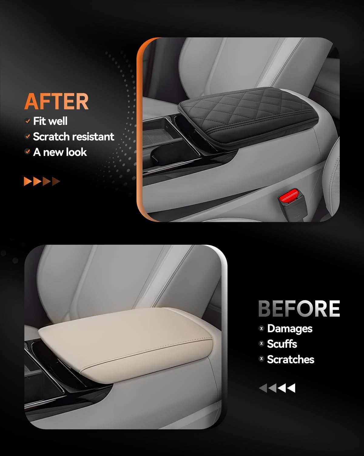 CDEFG for 2025 Hyundai Tucson Center Console Cover Armrest Cover for Tucson (SE, SEL, SEL Convenience, XRT, Limited) 2025+ Accessories Arm Rest Protector Only Fit Electronic