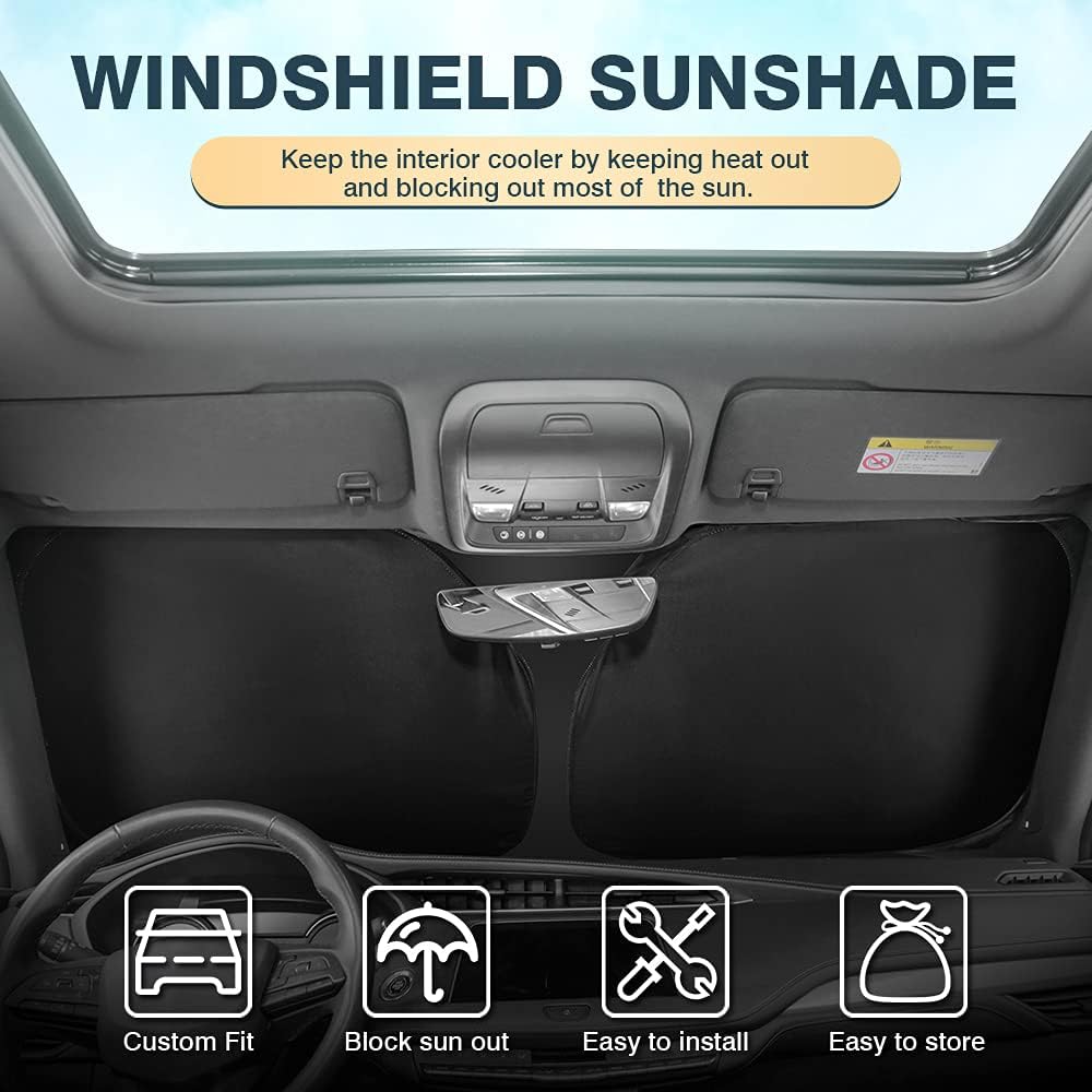 Cartist Windshield Sun Shade Compatible with Kia Telluride 2020 2021 2022 2023 2024 2025 Foldable Car Front Window Sunshade Accessories Sun Visor Protector