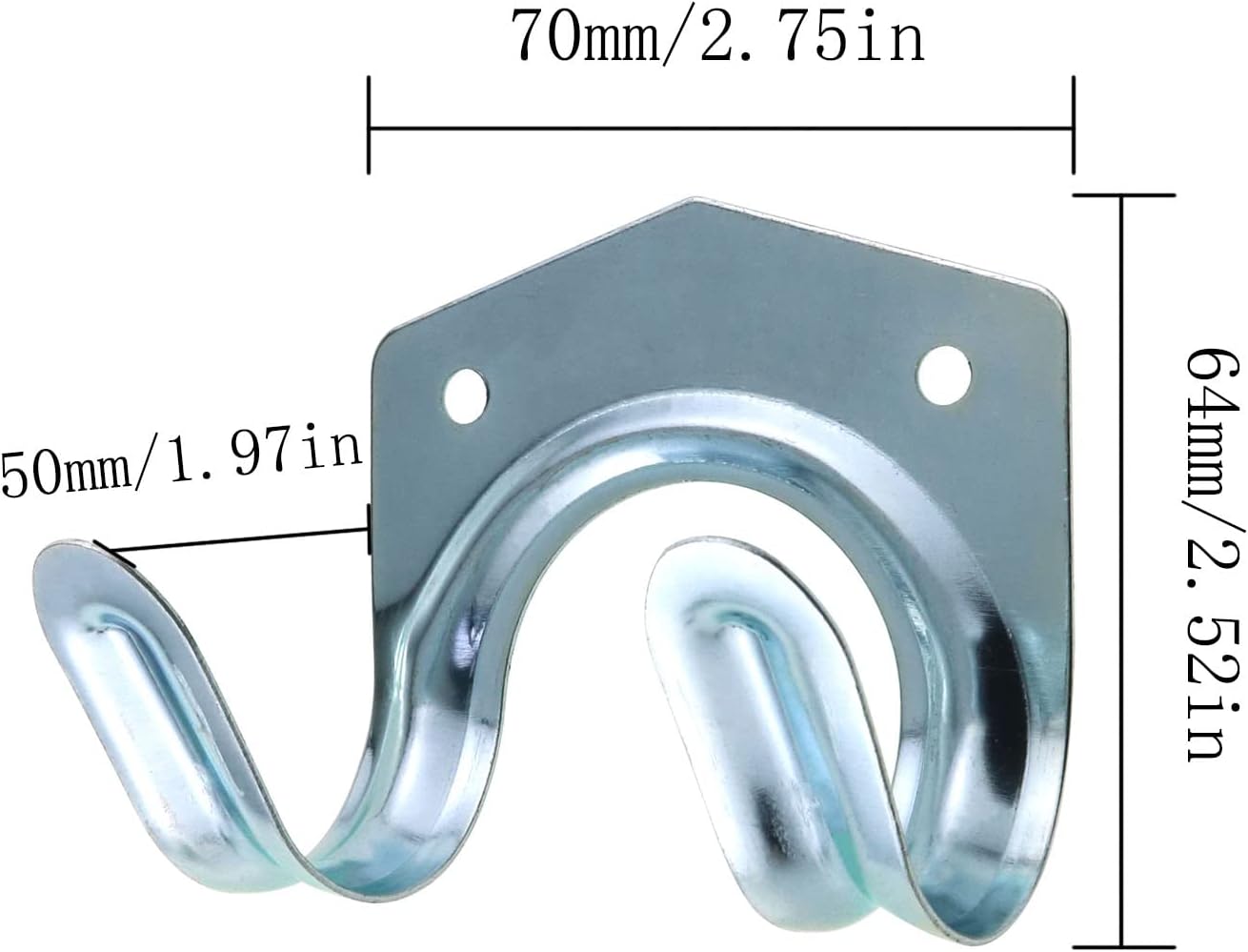 JianLing 5pcs Tool Hanger Hooks Set Wall Hook for Storage of Tools Hooks to Hang Wall Mounted Double Tool Storage Hooks Brackets to Hang on The Wall, Garden, Garage