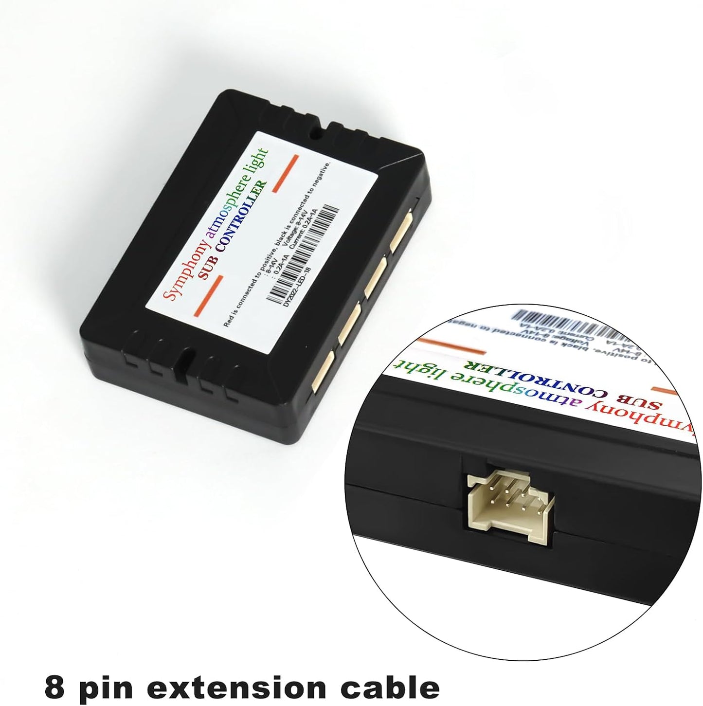 Dreamcolor Acrylic Interior Car LED Strip Light Sub-Control Module, which fit for Dreamcolor Main Controller Connects kit (not Including), Not fit dreamcolor 5 in 1(Single Controller)
