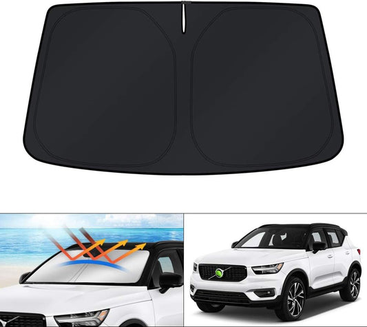 KUST Windshield Sun Shade for 2019-2025 2026 Volvo XC40 Accessories Sunshade Sun Visor Protector Foldable Blocks UV Rays Keep Your Car Cooler