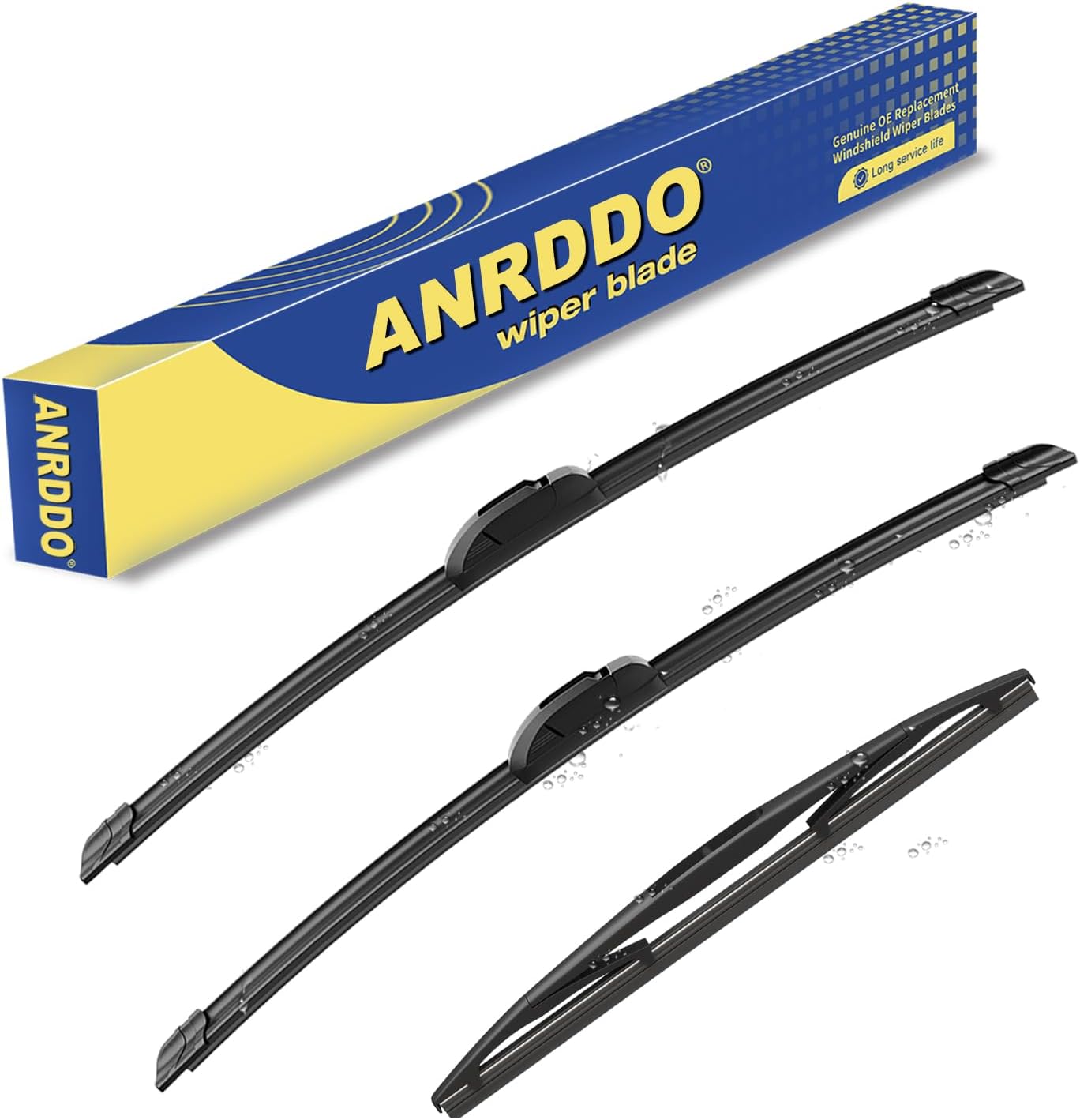 3 wipers Replacement for 2017 2018 2019 2020 2021 2022 Honda CRV CR-V, Windshield Wiper Blades Original Equipment Replacement - 26"+17"+12" (Set of 3) U/J HOOK