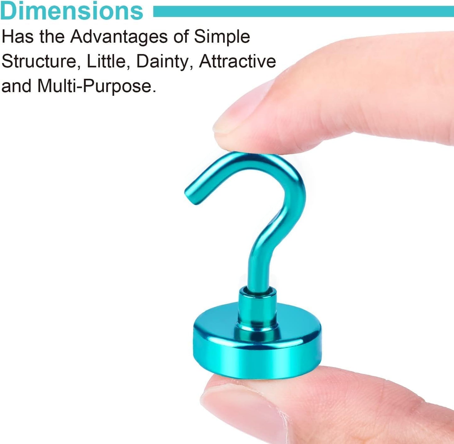 DIYMAG Magnetic Hooks, 30Lbs Strong Heavy Duty Cruise Magnet S-Hook for Classroom, Fridge, Hanging, Cabins, Grill, Kitchen, Garage, Workplace and Office Etc, (10 Pack-Green)