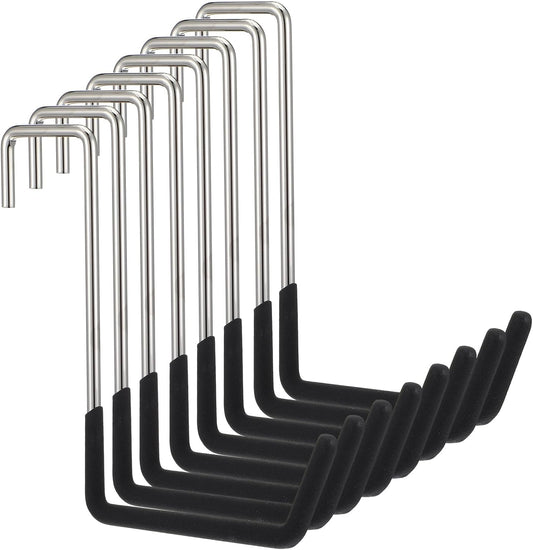 Rafter Hanger Hook, Large S Hooks for Hanging, Ladder Hanger, Bike Hooks, Garage Storage Organizer, Black 8PC