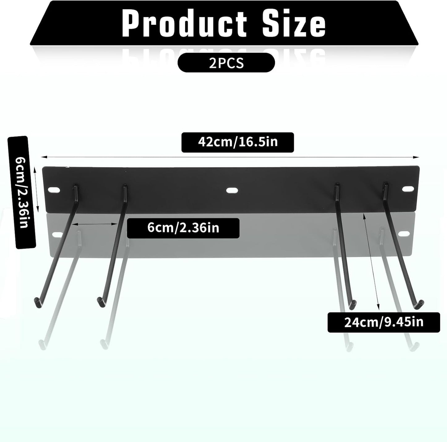 Folding Chair Storage Rack for Chair Organization and Garage Wall Mount Storage, Garden Tool Rack Organizer (2 Pack)