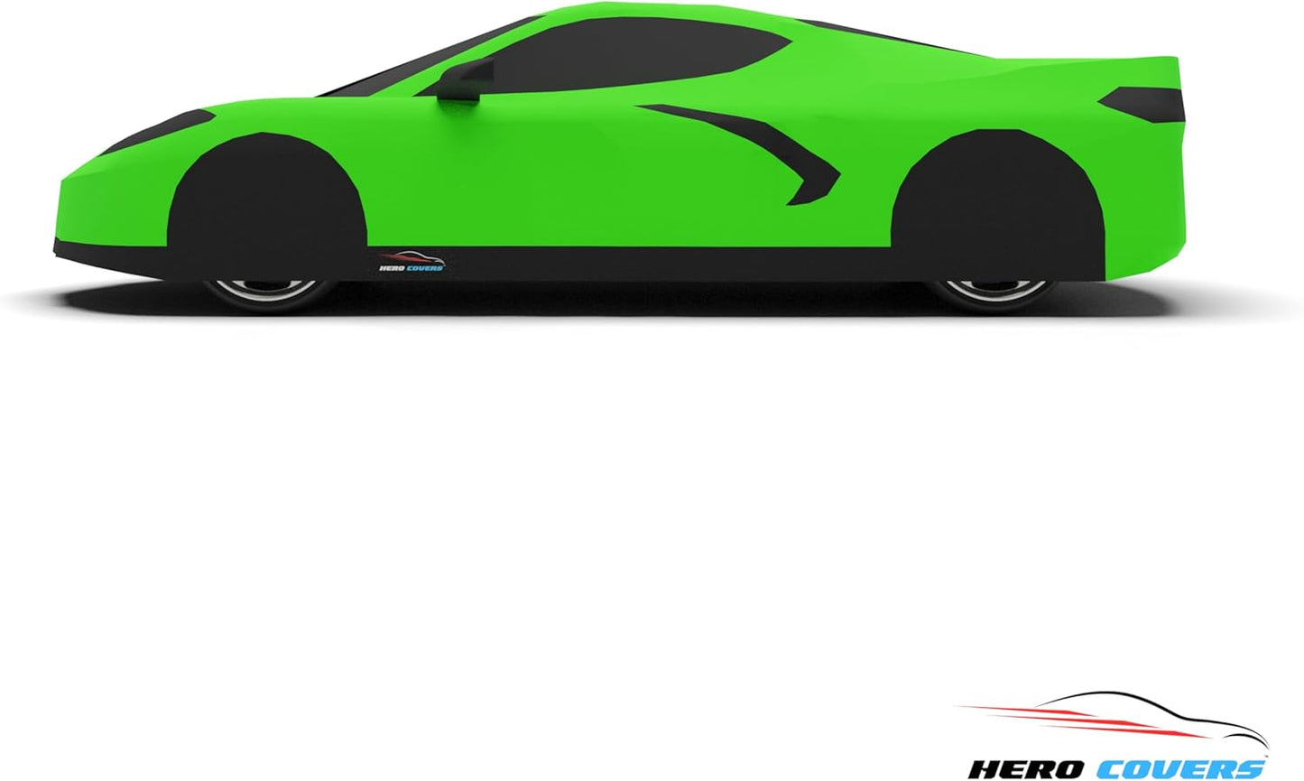C8 Car Cover Fit for Corvette C8 Indoor and Outdoor Protection (Green)
