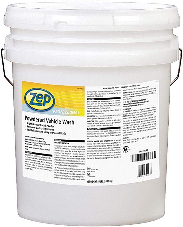 Zep Powdered Vehicle Wash - 35 Pounds (1 Bucket) 1041720 - Premium Detergent May Be Used In High Pressure Spray Wash Systems Or For Manual Car Washing. (For Business Customers Only)