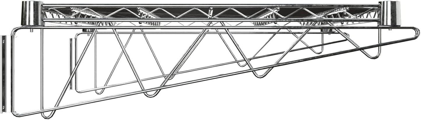 24" x 24" Chrome Wire Wall Mount Shelf