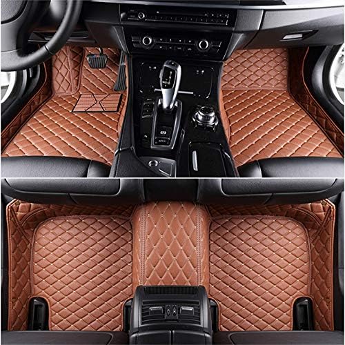Custom Car Floor Mat Compatible with BMW Mercedes-Benz Toyota Cadillac Lexus Honda Infiniti Nissan Hyundai Kia Audi All Models Cars Sedans SUVs Automotive Mats (Light Brown)