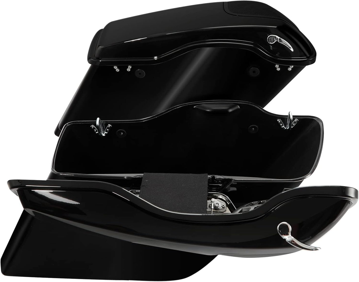 XFMT 5 Inch Stretched Extended Saddlebags W/5"x7" Speaker Grill For Harley Touring 2014-2023 Road King, Road Glide, Street Glide, Electra Glide, Ultra-Classic FLT, FLHT, FLHTCU, FLHRC