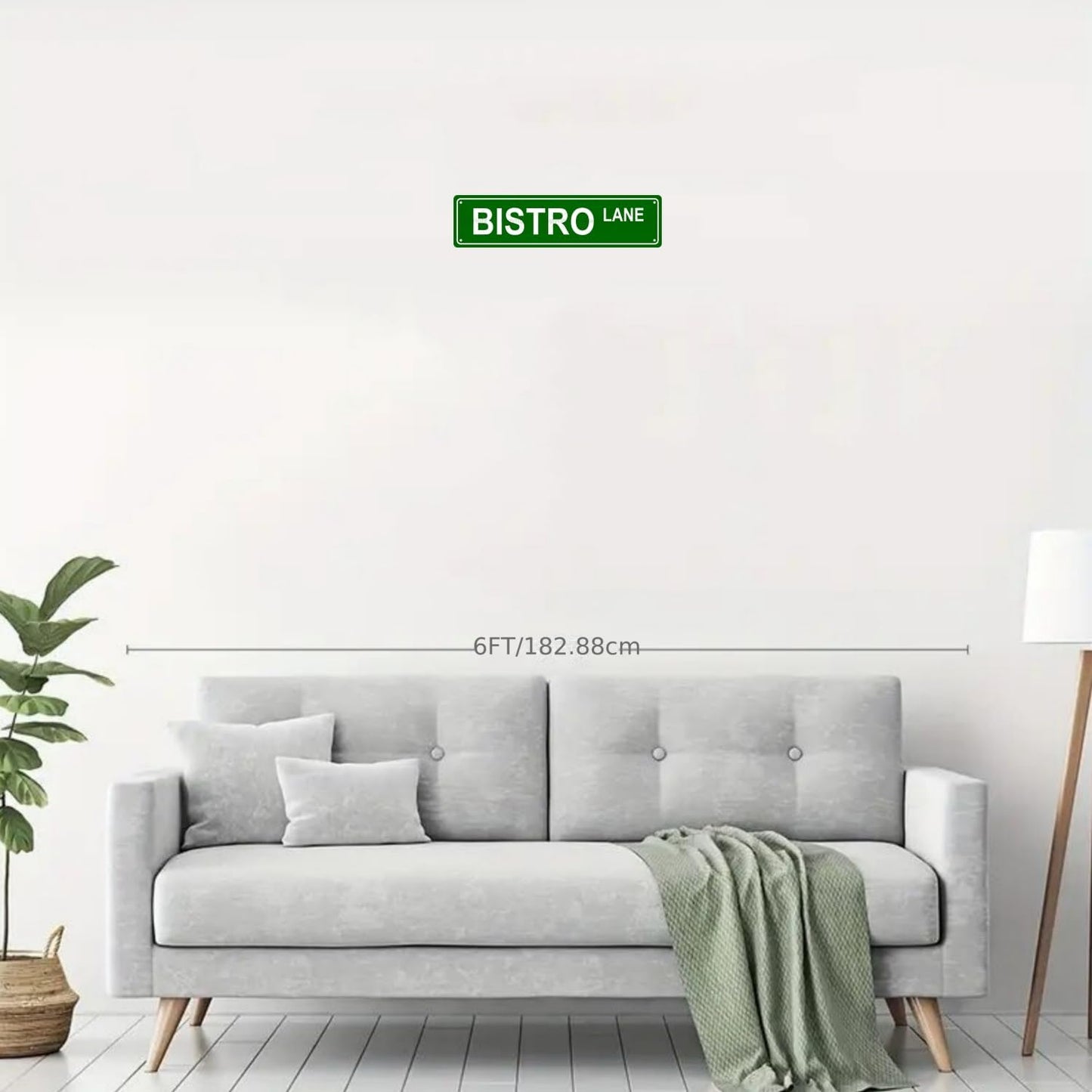 BISTRO LANE Space Metal Tin Street Sign Bar Cafe Garage Cave Home Room Wall Bathroom Farmhouse Garden Porch Patio Decor, 16 x 4 Inch