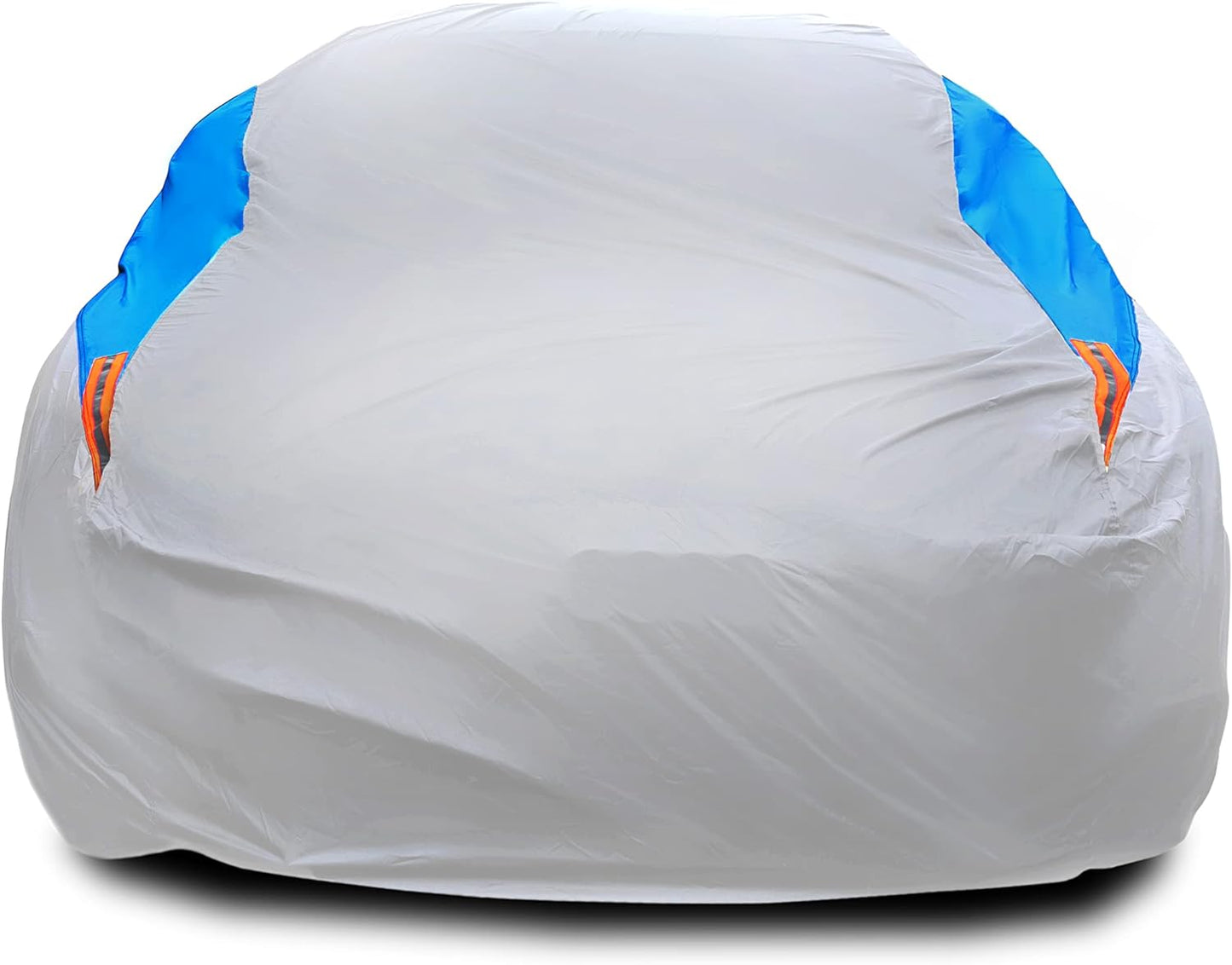 MORNYRAY Waterproof Car Cover All Weather Snowproof UV Protection Windproof Outdoor Full car Cover, Universal Fit for Sedan (Silvery, A3-Fit Sedan Length(178-185 inch)