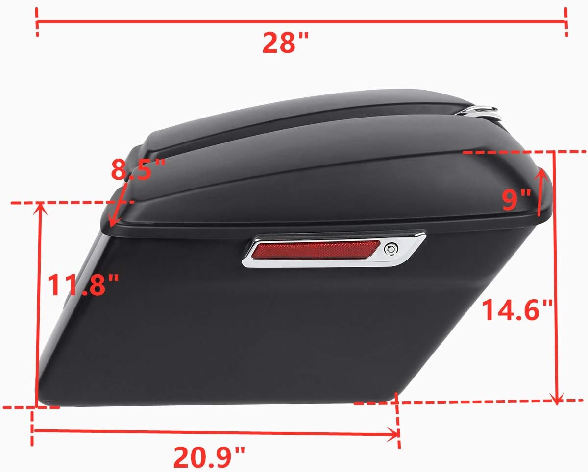 XFMT Matte Black Motorcycle Saddlebags Hard Saddle Bags W/Black Conversion Bracket For Harley Softail Heritage Deluxe 1984-2017