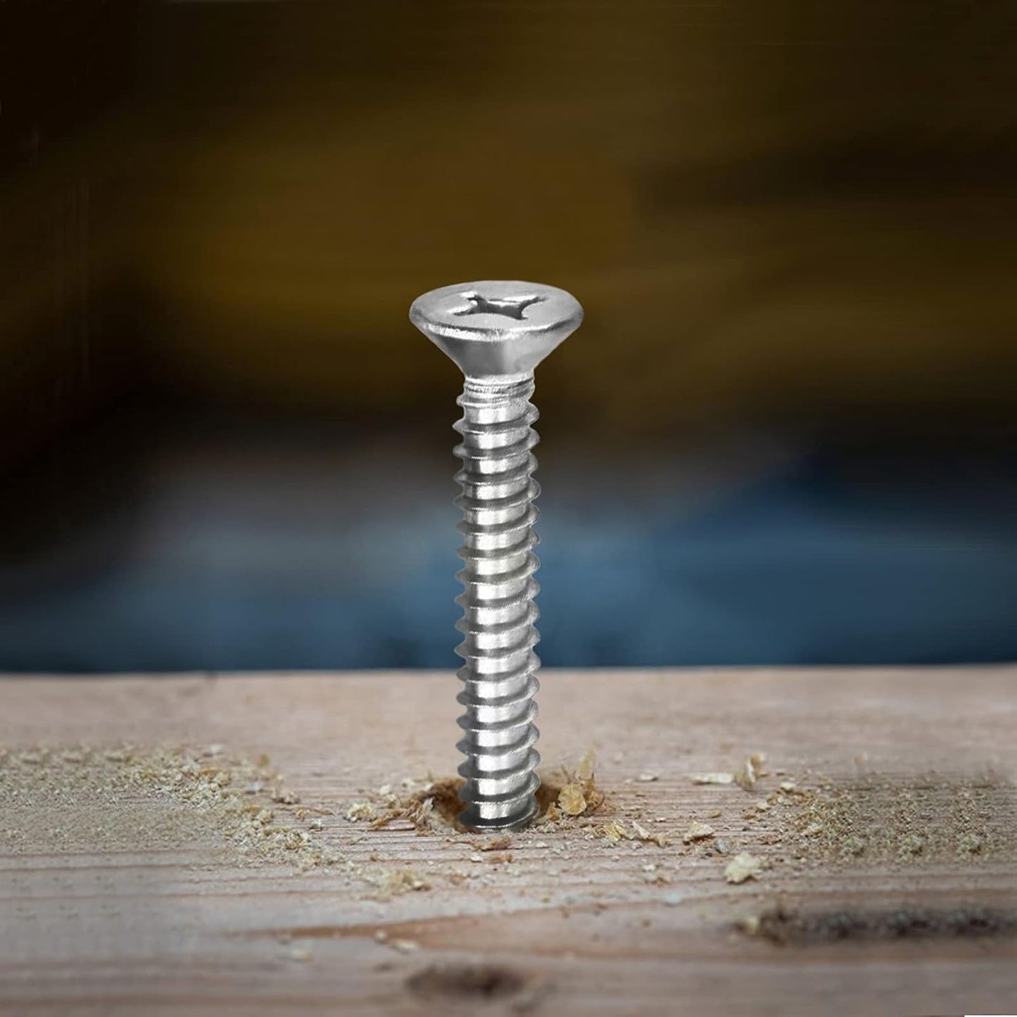 #14 x 4" Wood Screw 100Pcs 18-8 (304) Stainless Steel Screws Flat Head Phillips Fast Self Tapping Drywall Screws by SG TZH