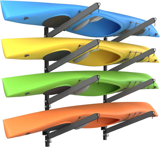 Kayak Storage Rack, Heavy Duty Freestanding Sup Storage Stand for Outdoor Use, Storage Rack for Kayaks, SUPs, Canoe and Paddleboard,…