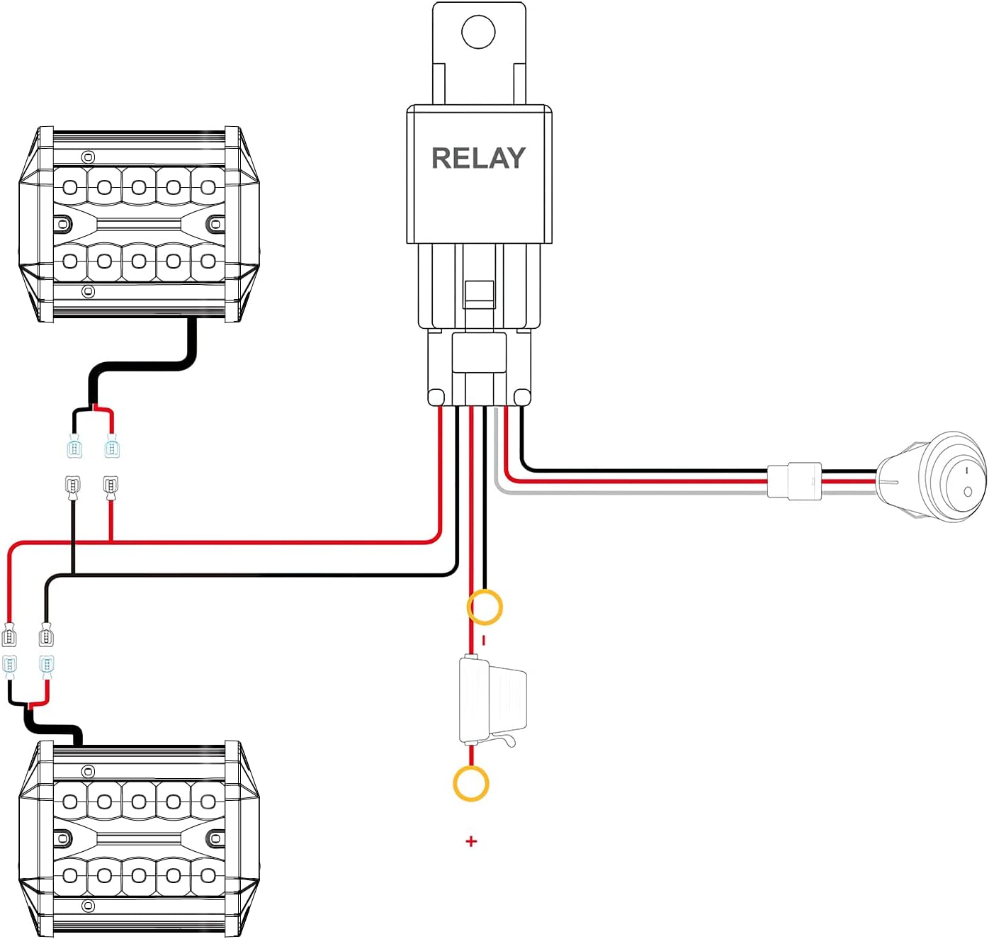 Nilight LED Light Bar 2PCS 60W 4Inch Triple Row Spot Flood Combo Lights w/Wiring Kit for Fog Driving Work Lighting on Off-Road Truck Tractor SUV ATV UTV Golf Cart Boats