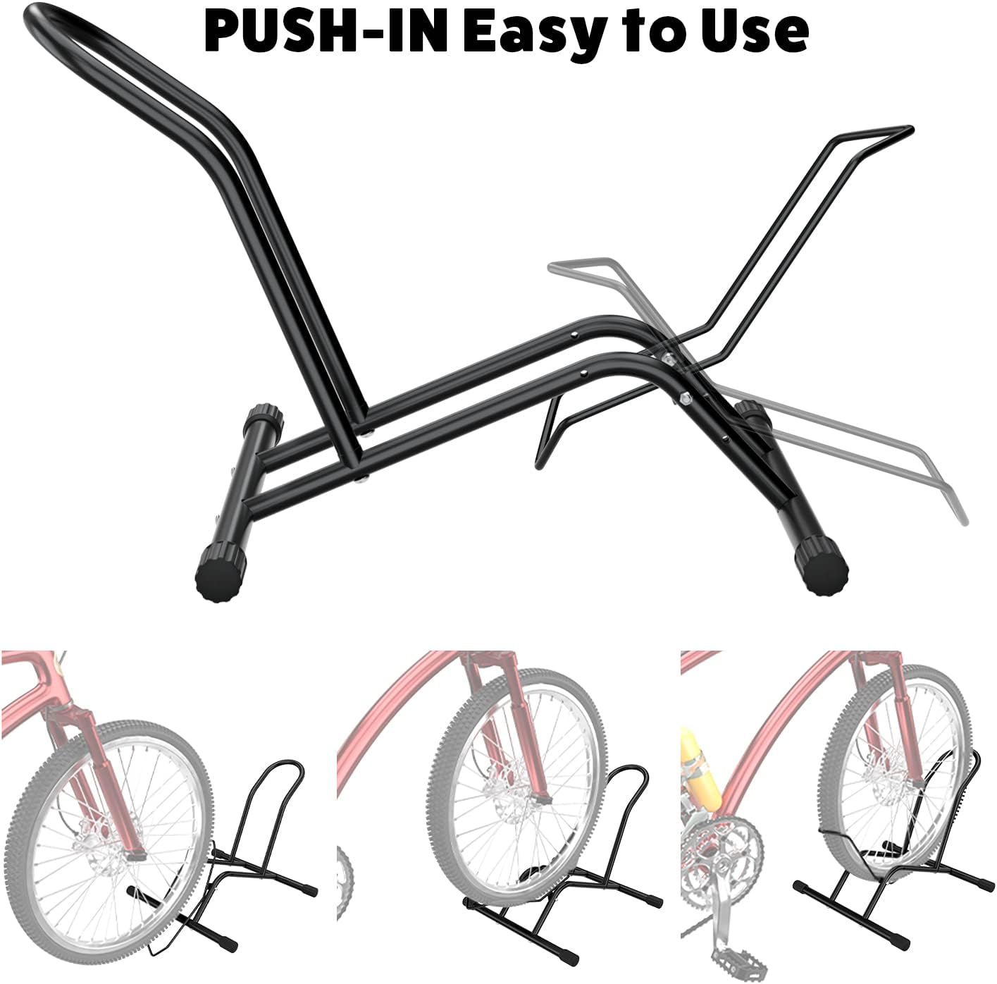 UNITEDPOWER Bike Floor Stand, Adjustable Freestanding Bicycle Storage Parking Rack for Indoor, Outdoor 16''-29" Wheel Stand