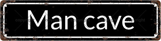 Man cave Space Vintage Metal Tin Sign, Street Sign, Home Decor, Room Decor, Wall Decor, Bathroom Decor, Bar Decor, Cafe Decor, Garage Decor, 16 x 4 Inch