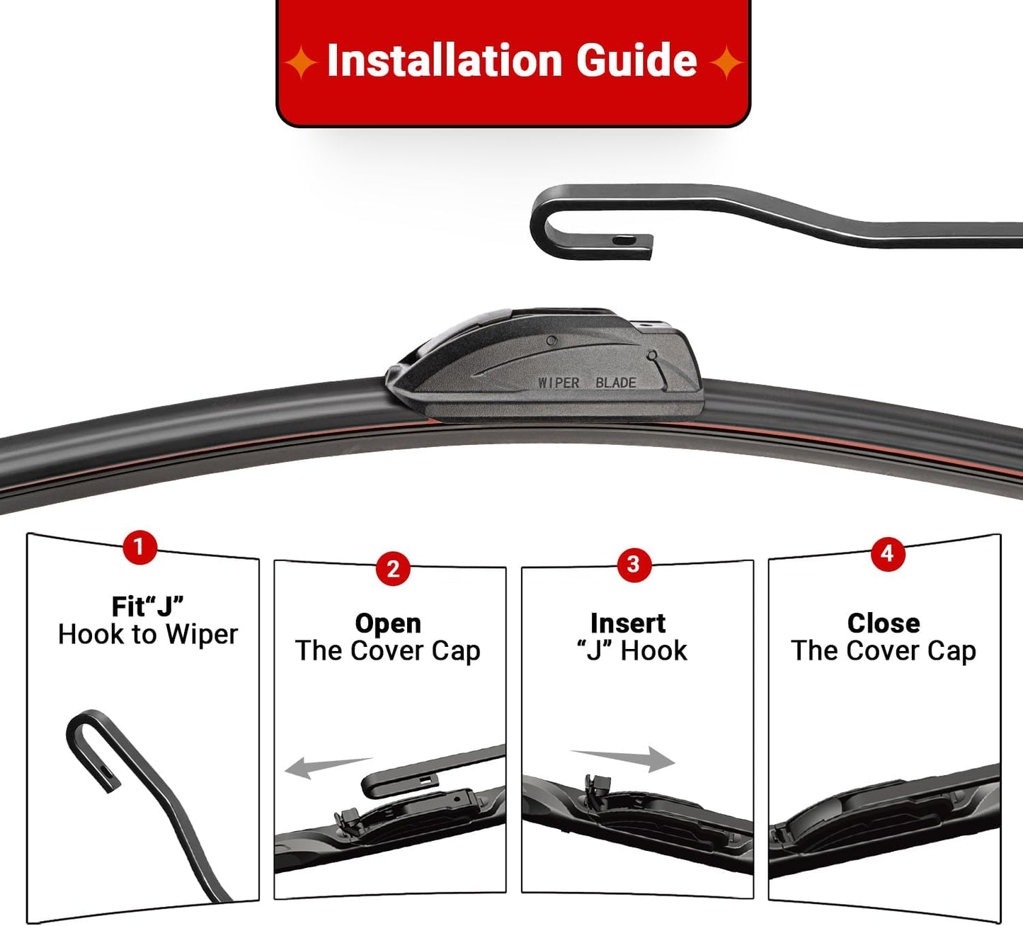 Windshield Wiper Blades Replacement for Honda CRV CR-V 2002 2003 2004 2005 2006 Original Factory Quality Front Rear Wipers Blade Set for My Car - 21" 20" 10" (Pack of 3)