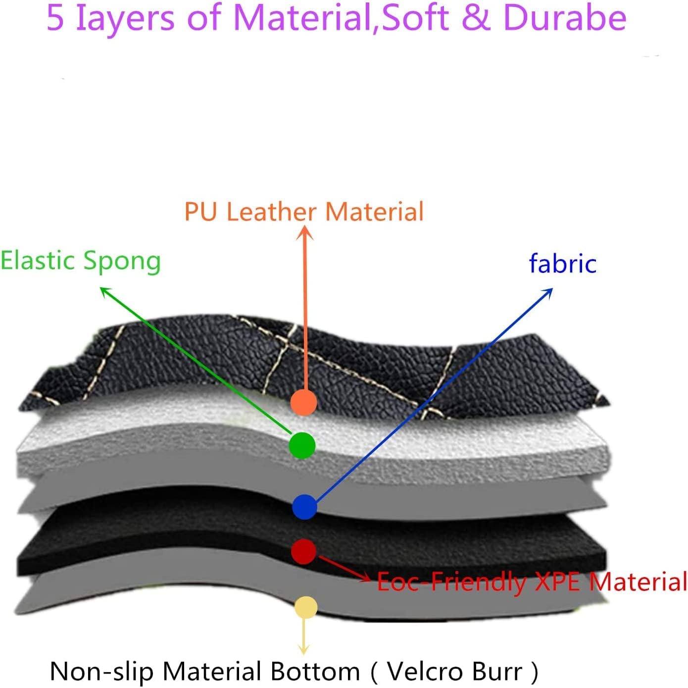 Custom All-Weather Protection Luxury Leather Floor Mats for Cars SUVs Trucks According Anti-Slip Leather Floor mats ﻿ (Black Beige)