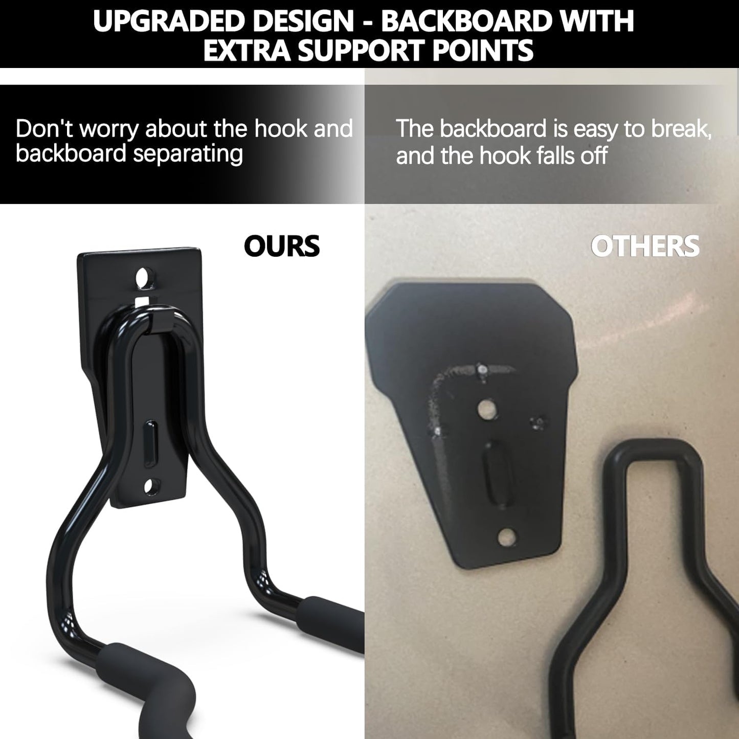 3-H Weed Eater Hanger 4 Pack,1 Garden Hose Holder,1 Extension Strap,Utility Weedeater Rack,Tool Hangers for Organizing and Hanging Weed Wacker,Leaf Blower,String Trimmer in Garden