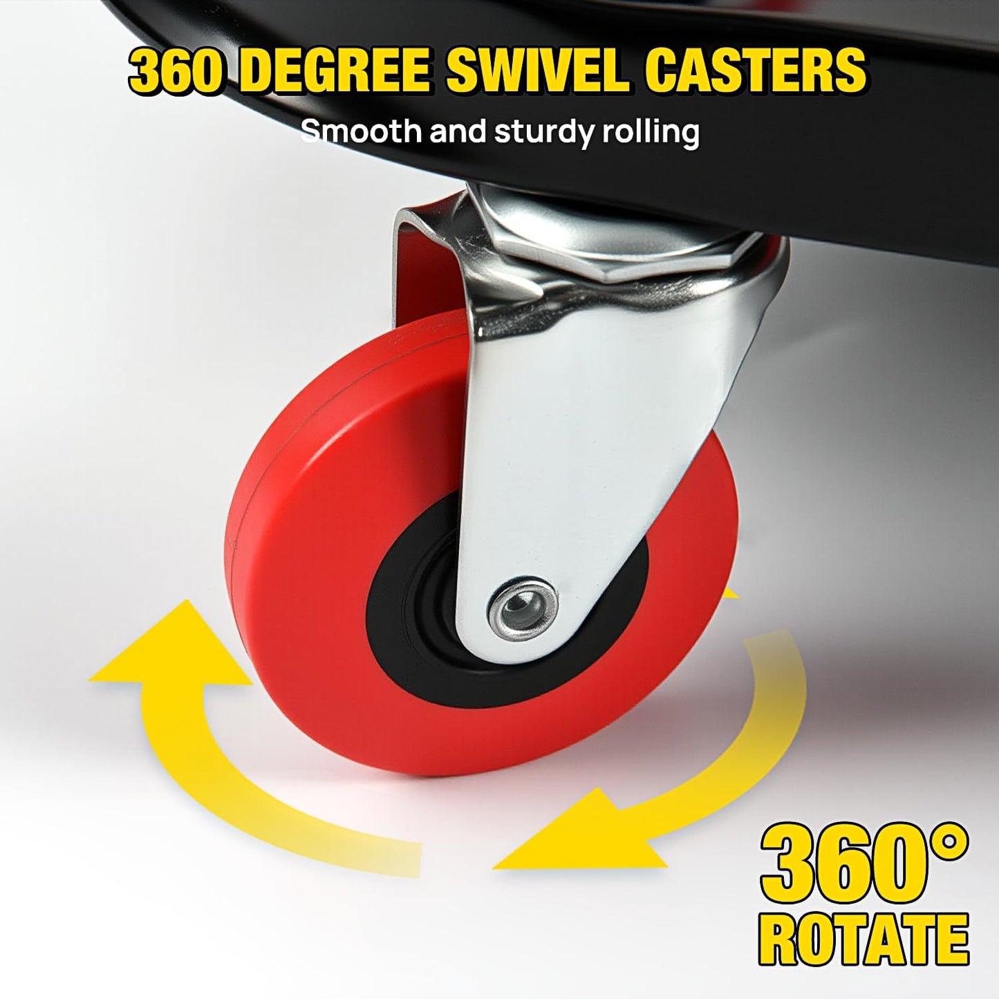 Nilight 40" Z Creeper - 2-in-1 Folding Rolling Mechanic Seat, 40 inches Adjustable Lay-Down or Sit Garage Chair, 330 lbs Capacity, Red Black