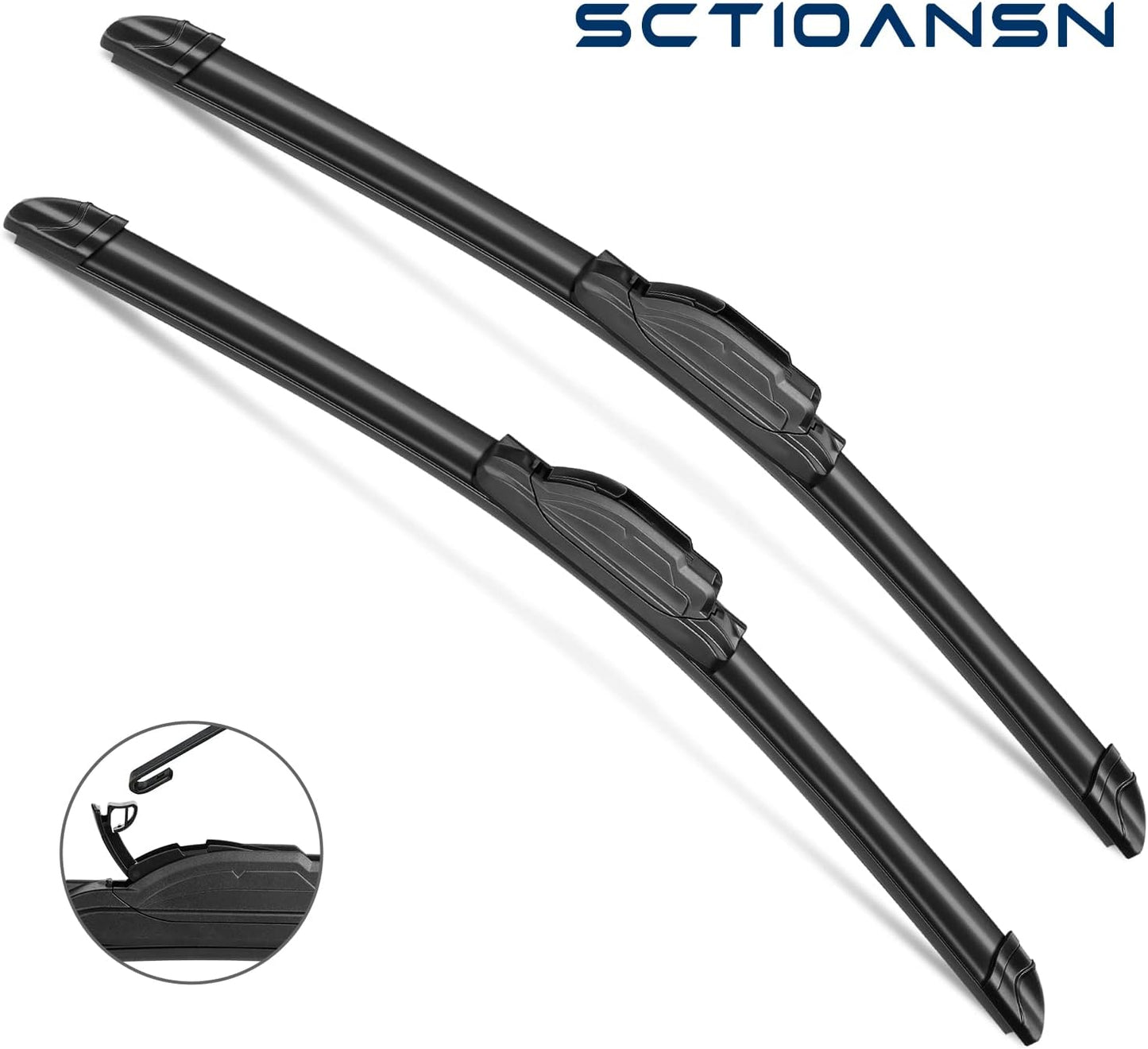 Kia Soul Windshield Wipers 2010-2019, Kia Sorento 2011-2015, Original Equipment Automotive Replacement Windshield Wiper Blades for My Car- 24"/20"/11" (Pack of 3) J- HOOK