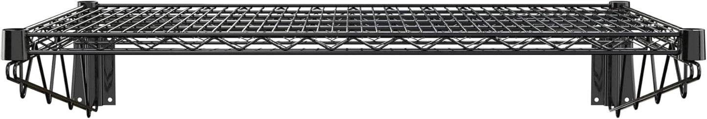 24" x 36" Black Epoxy Wire Wall Mount Shelf