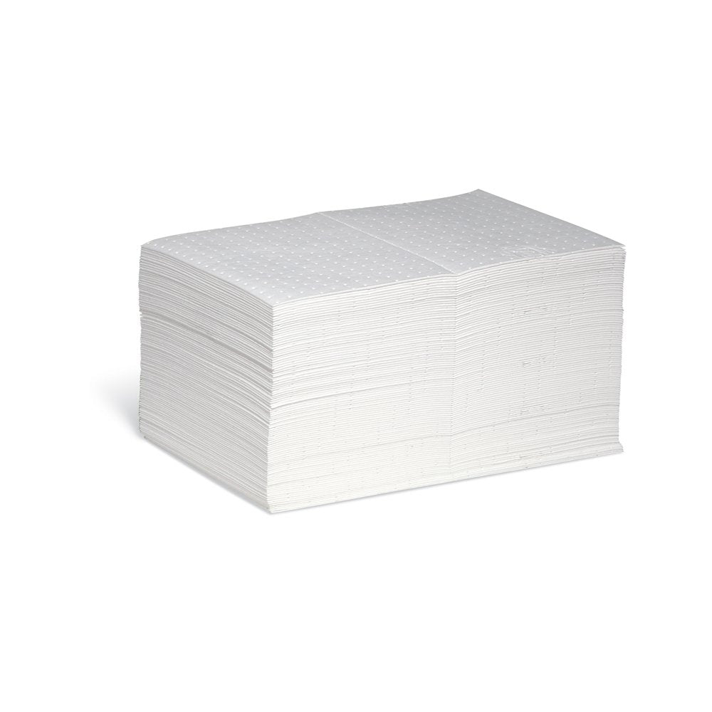 PIG Oil-Only Absorbent Mat Pad | Pack of 100 Mediumweight Oil Pads | Absorbs Oil | 23 oz Absorbency | 20" L x 15" W | MAT455